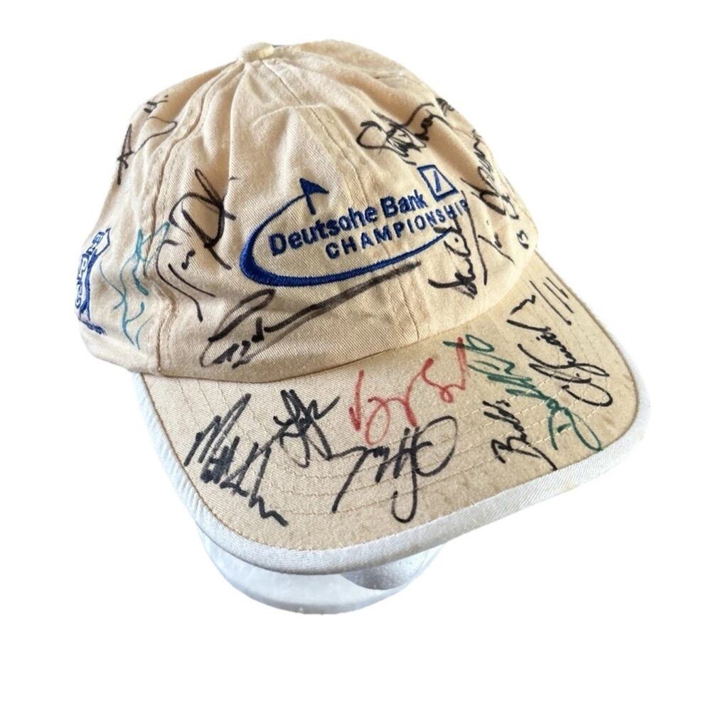 PGA Tour Signed Cap Deutsohe Bank Championship Boston Adjustable
